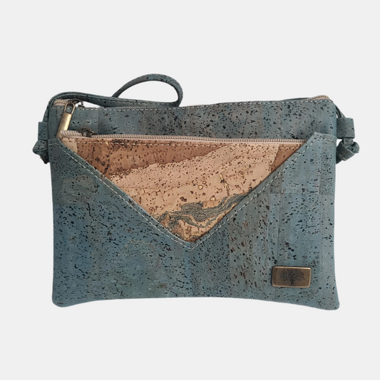 Veronique Cork Handbag - Turquoise