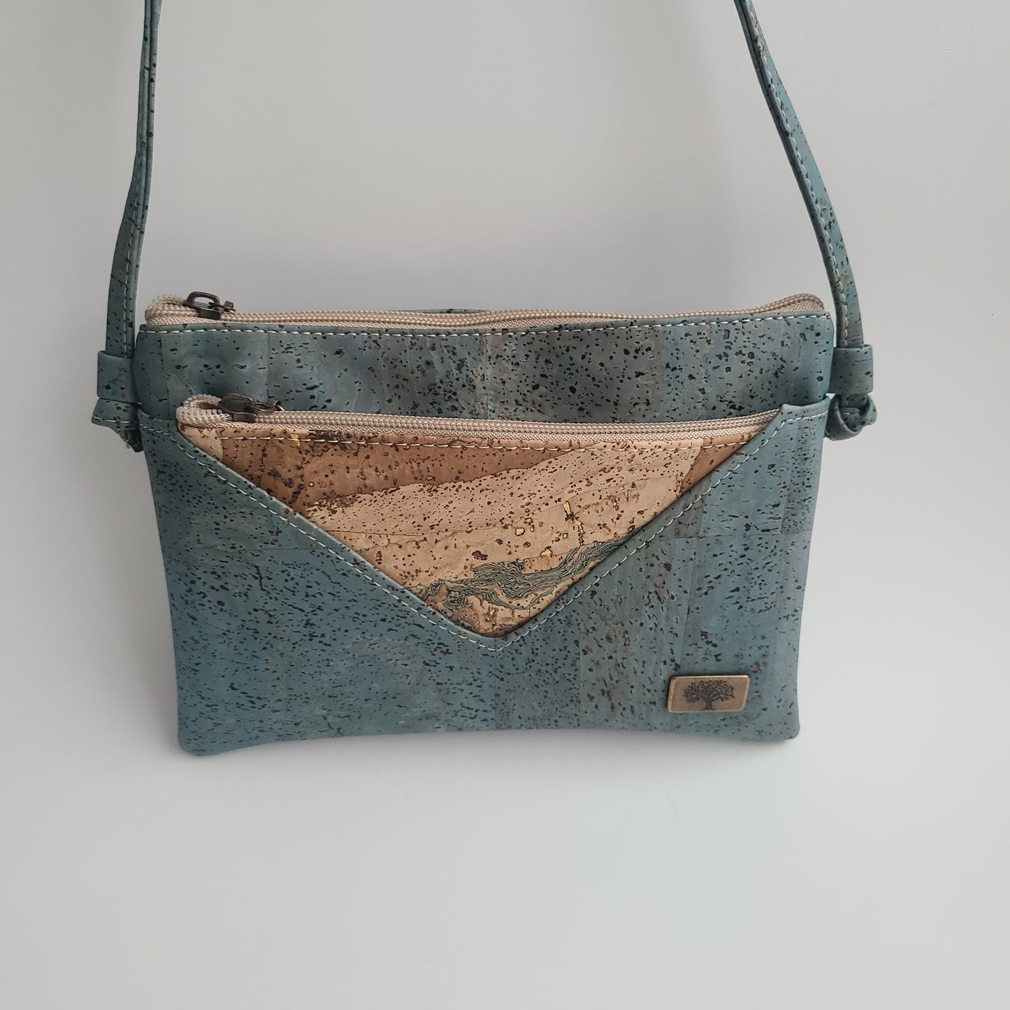 Veronique Cork Handbag - Turquoise