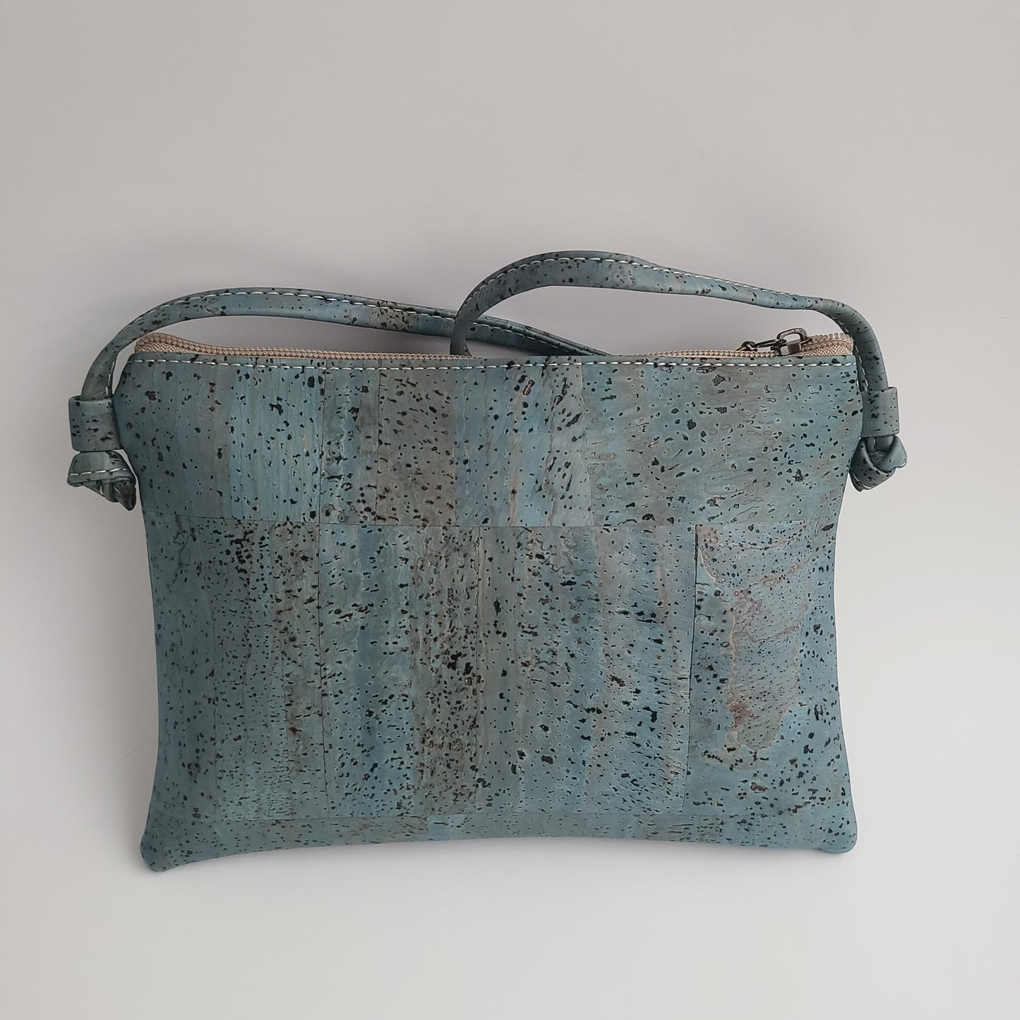 Sac à main Véronique en liège - Turquoise