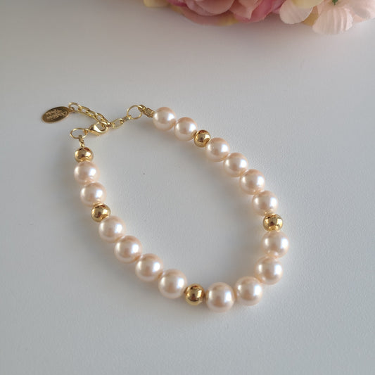 Bracelet de perles roses