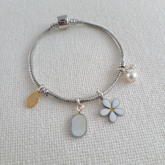 Bracelet Fleur en Argent