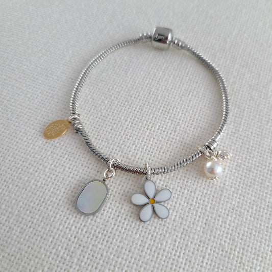 Bracelet Fleur en Argent