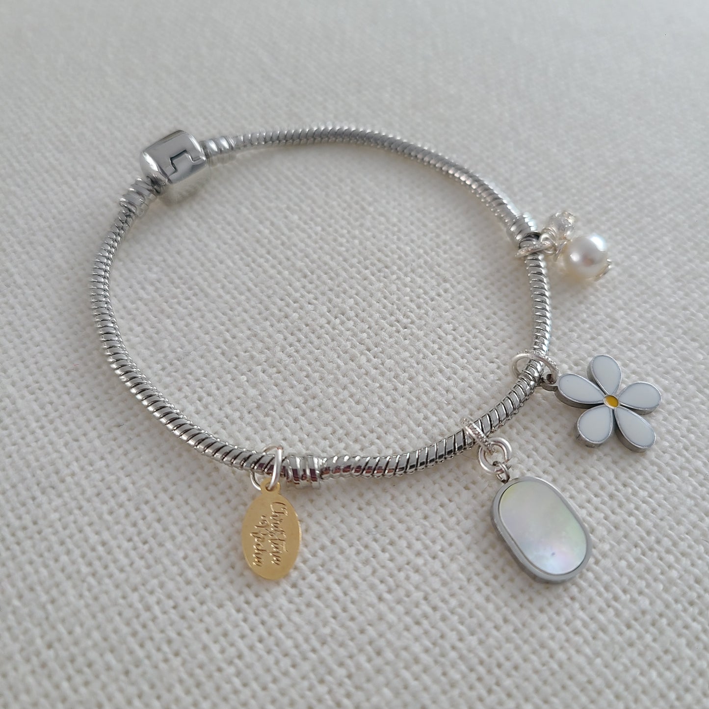 Silver Flower Bracelet