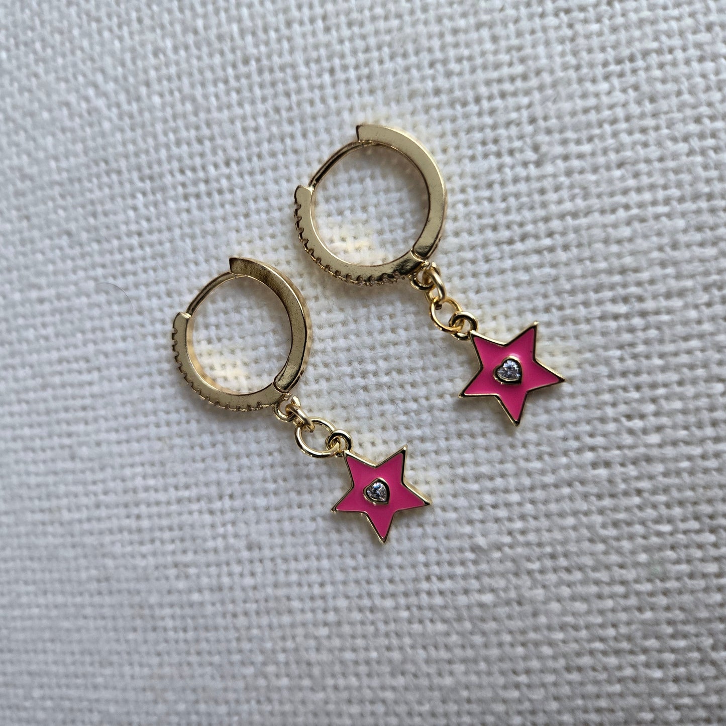 Boucles d'oreilles créoles roses de rêve