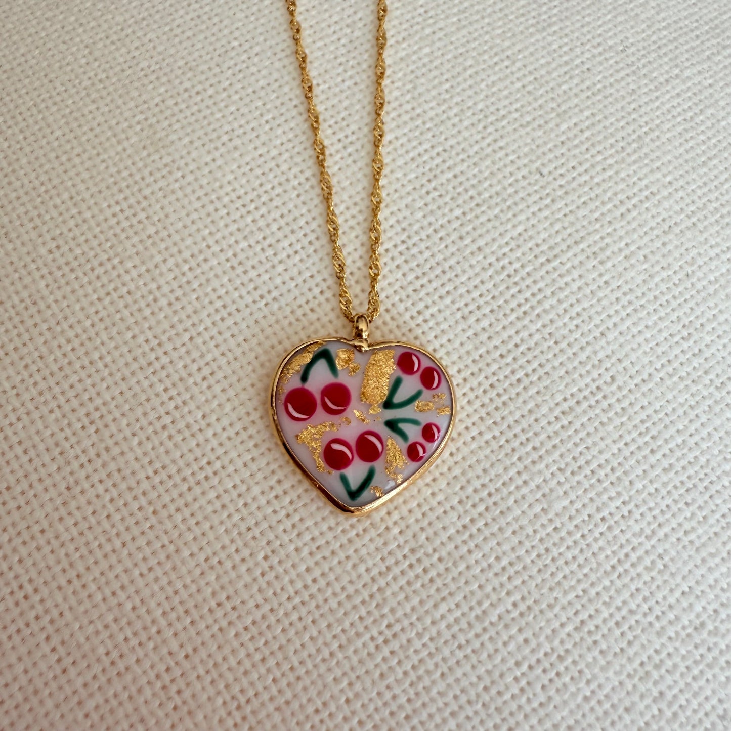 Cherry Heart Necklace