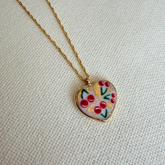 Cherry Heart Necklace