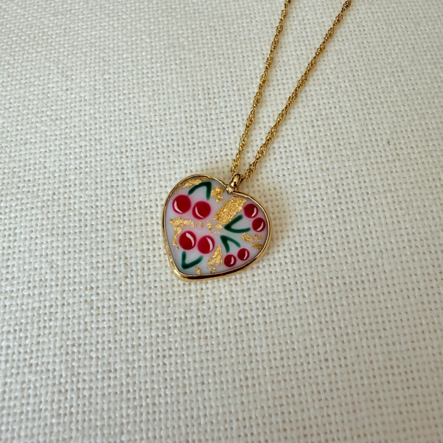 Cherry Heart Necklace