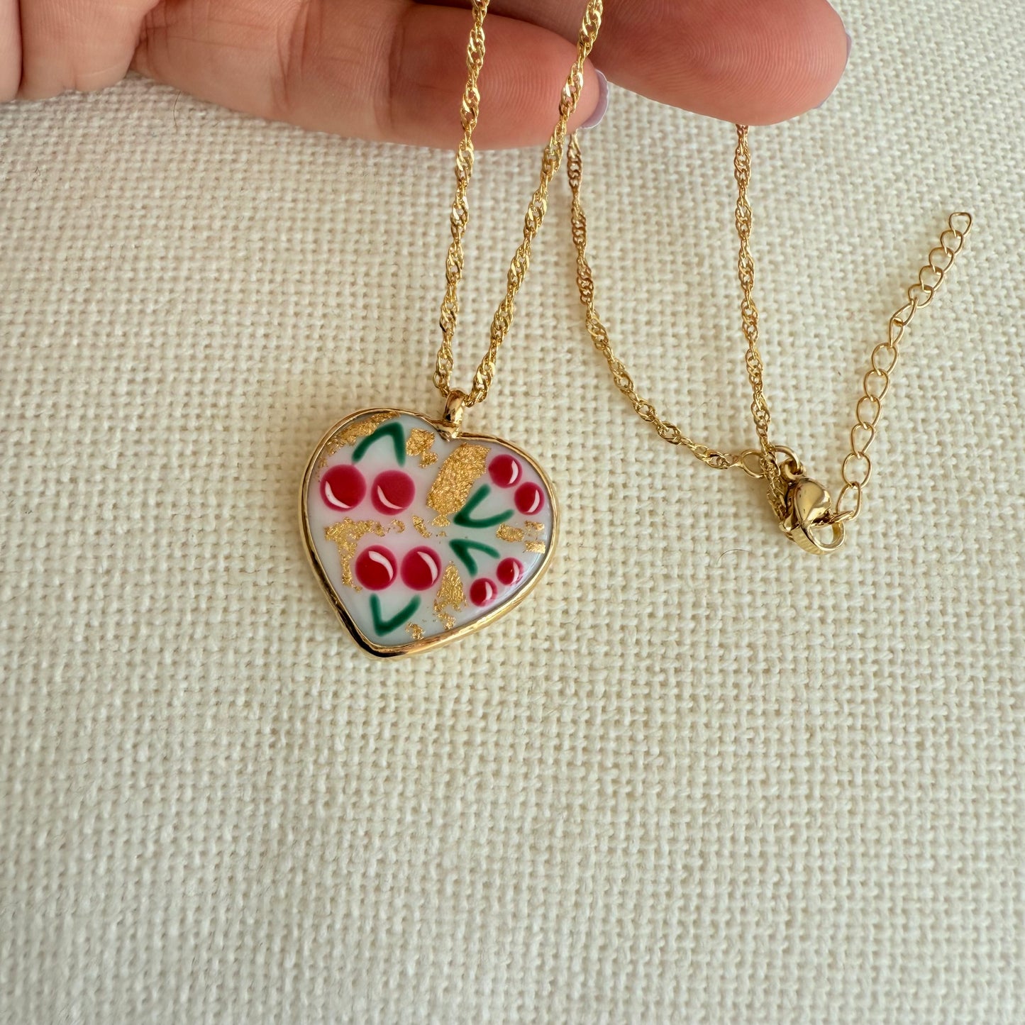 Cherry Heart Necklace