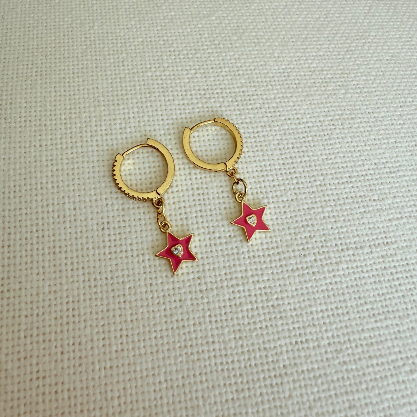 Boucles d'oreilles créoles roses de rêve