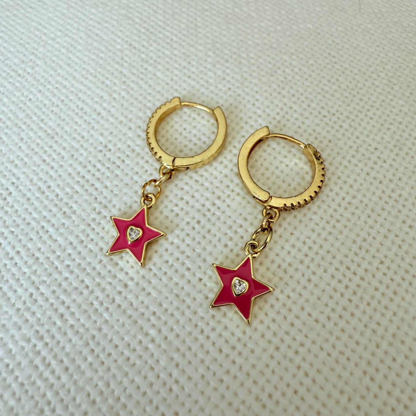 Boucles d'oreilles créoles roses de rêve