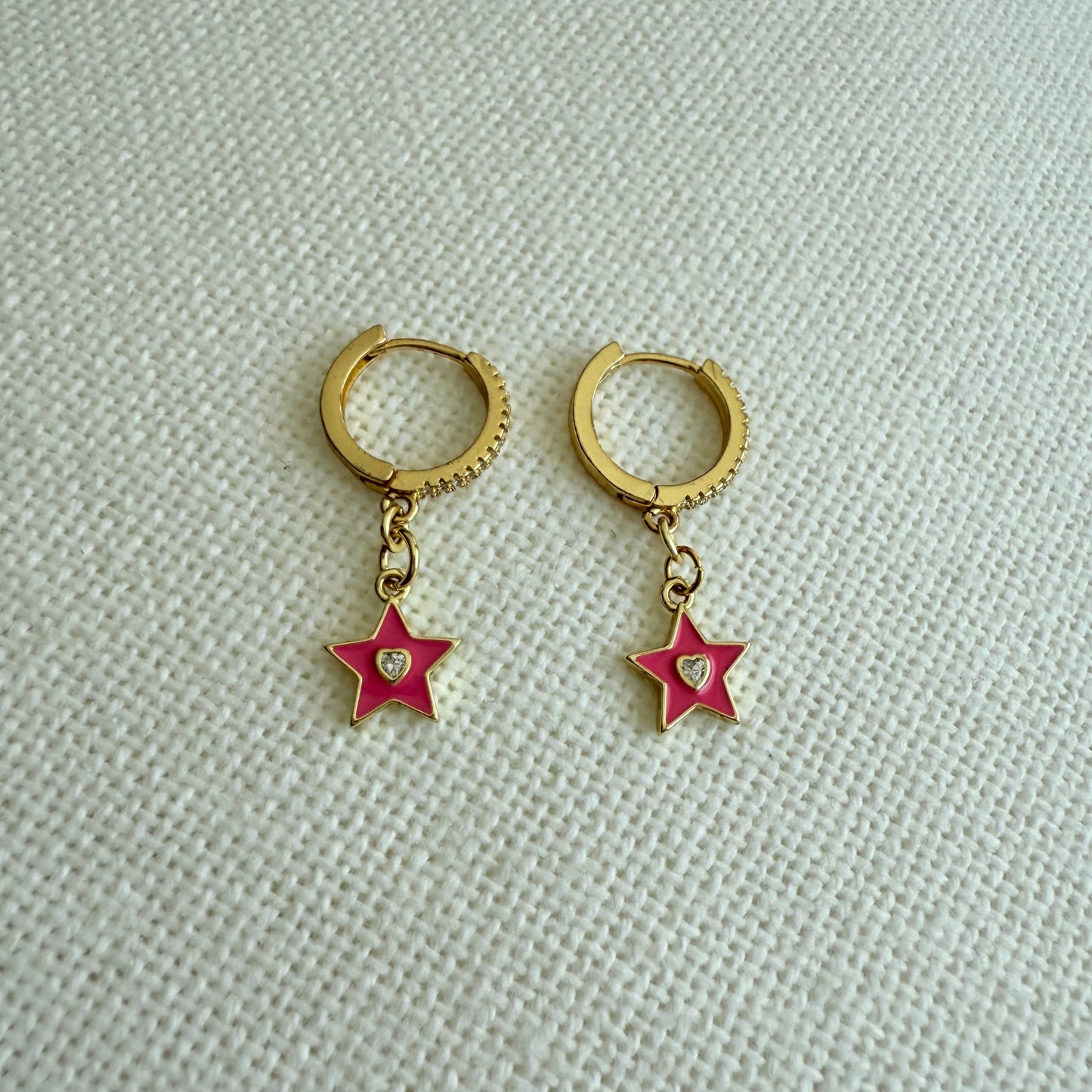 Boucles d'oreilles créoles roses de rêve