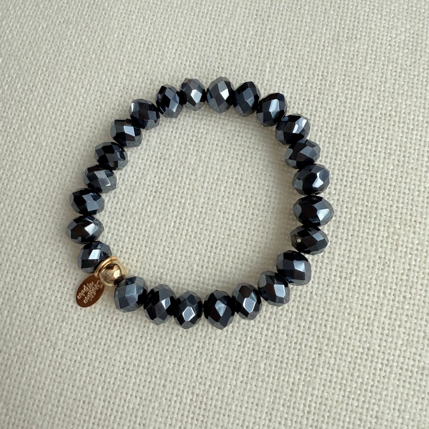 Bracelet Murano Glow – Gris foncé