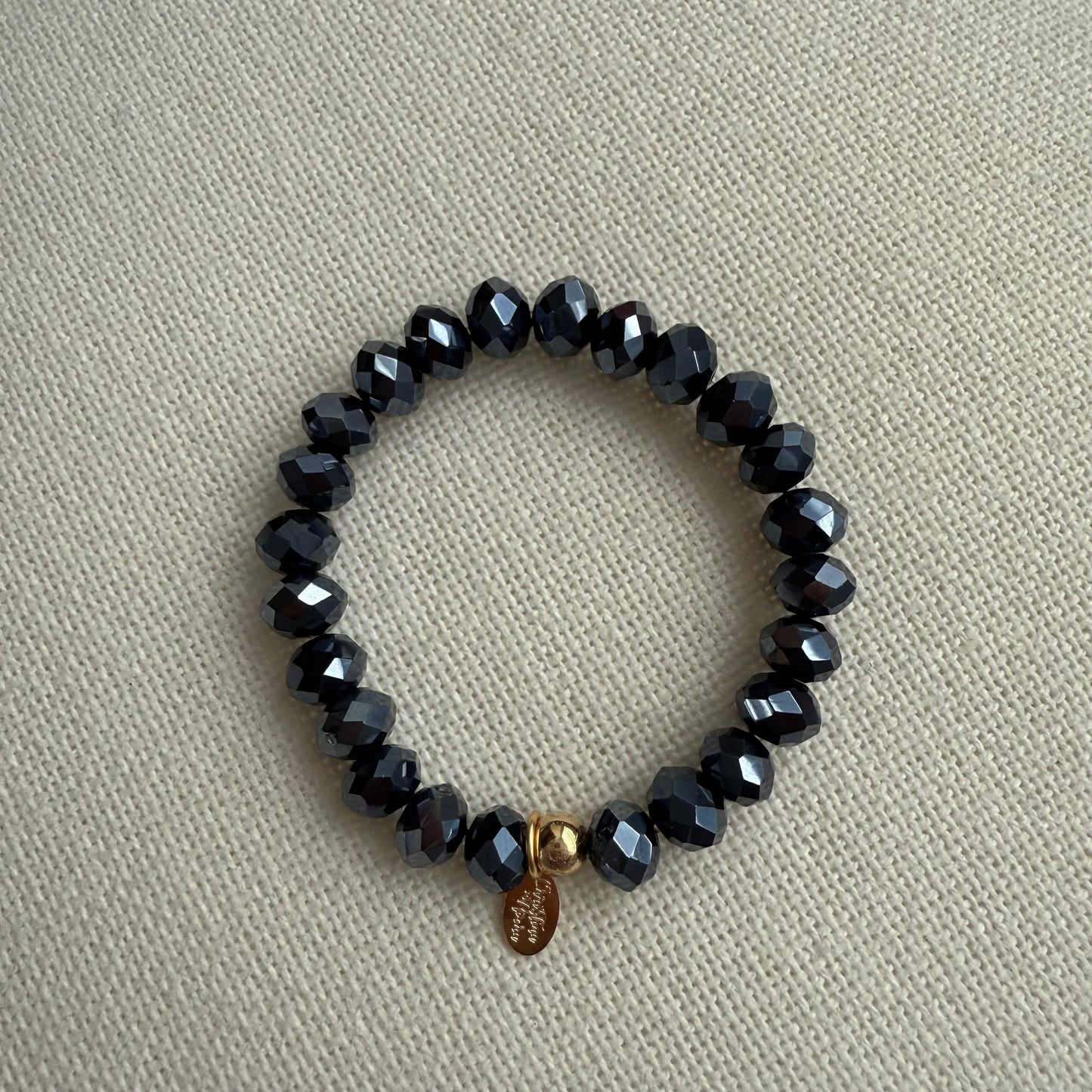 Bracelet Murano Glow – Gris foncé