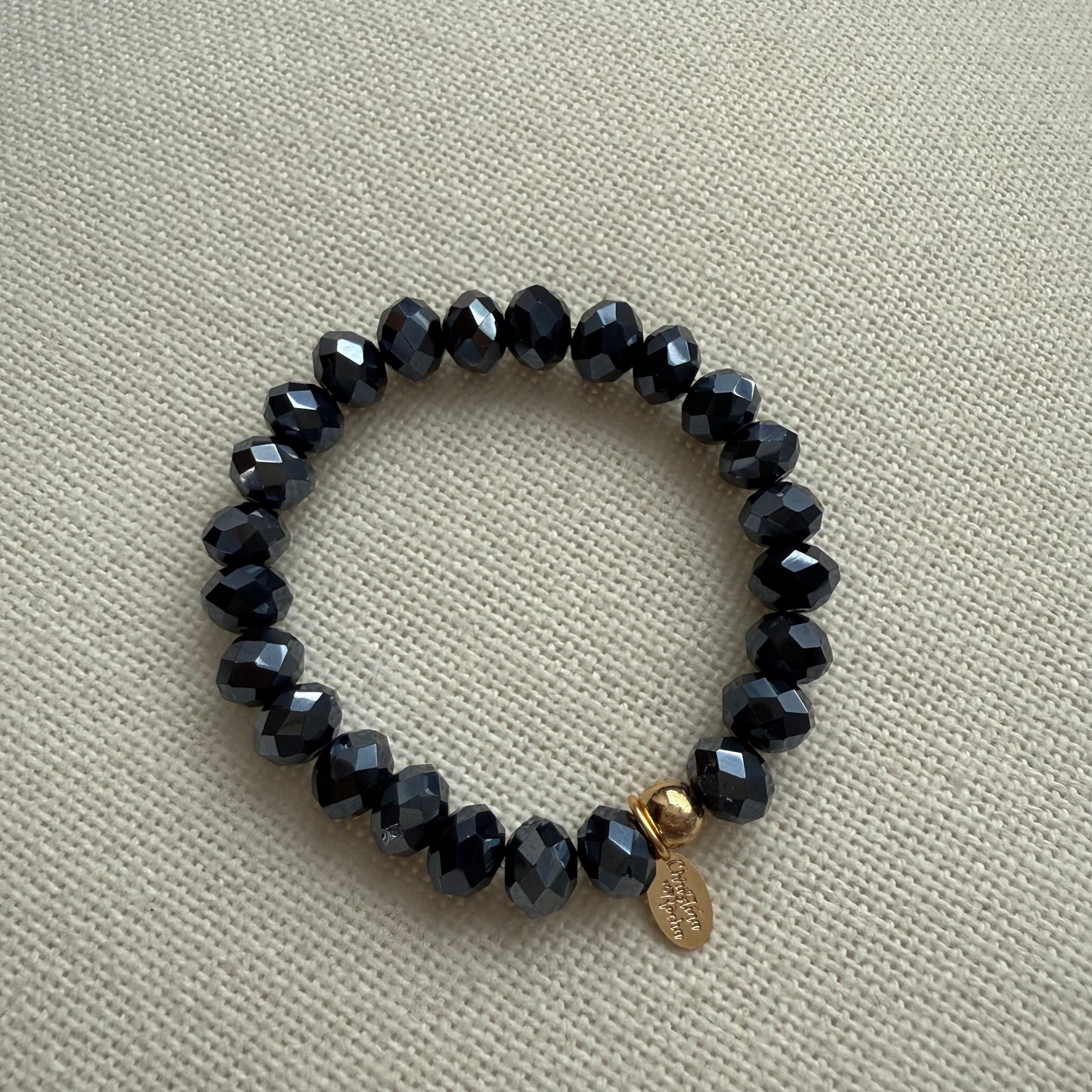 Bracelet Murano Glow – Gris foncé