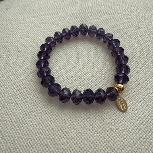 Bracelet Murano Glow – Violet profond