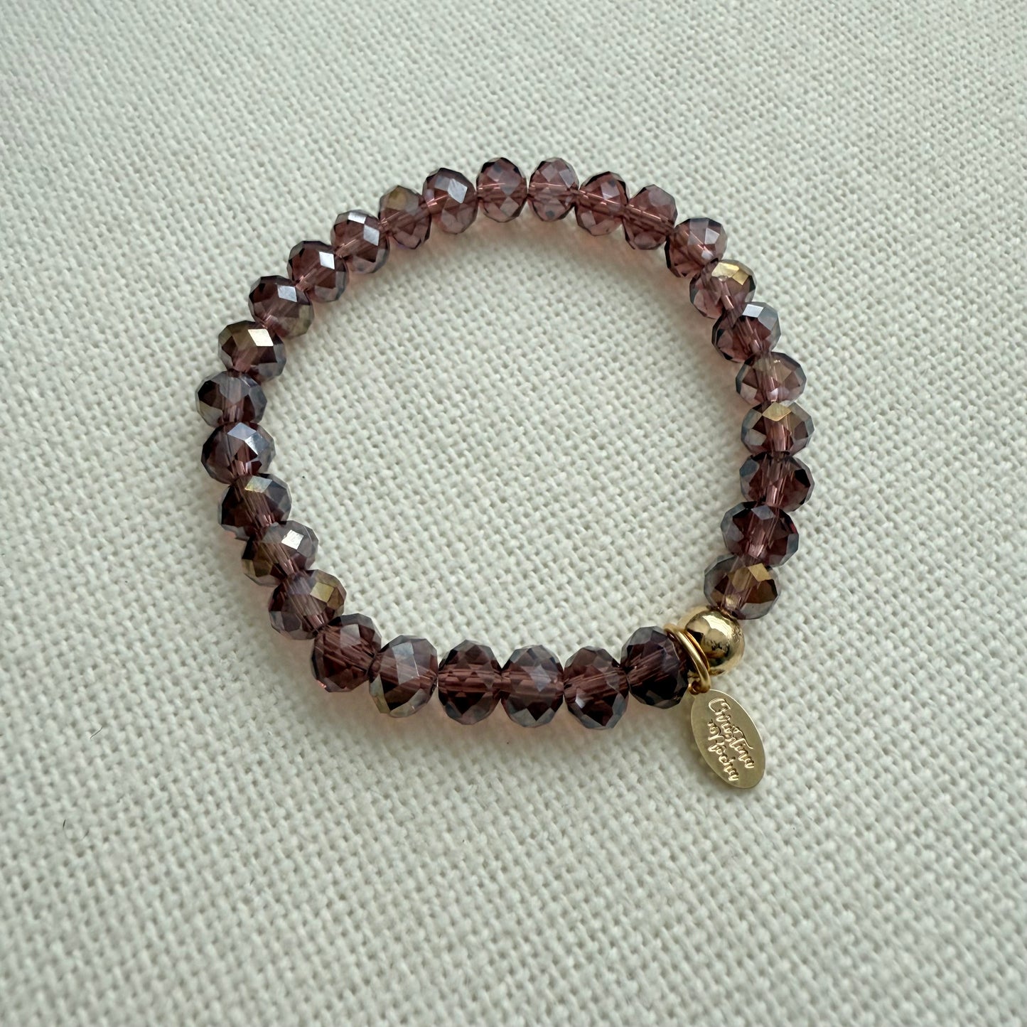 Bracelet Murano Glow – Champagne fumé