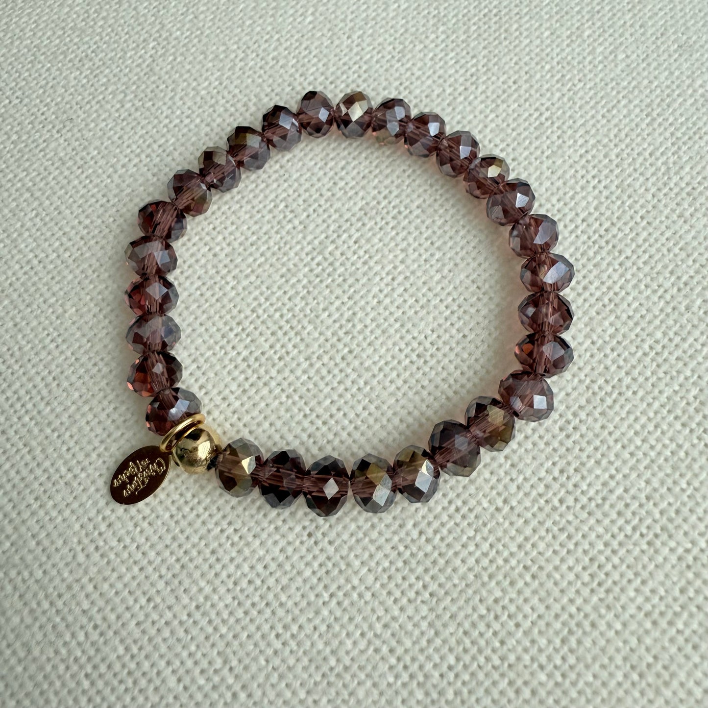 Bracelet Murano Glow – Champagne fumé