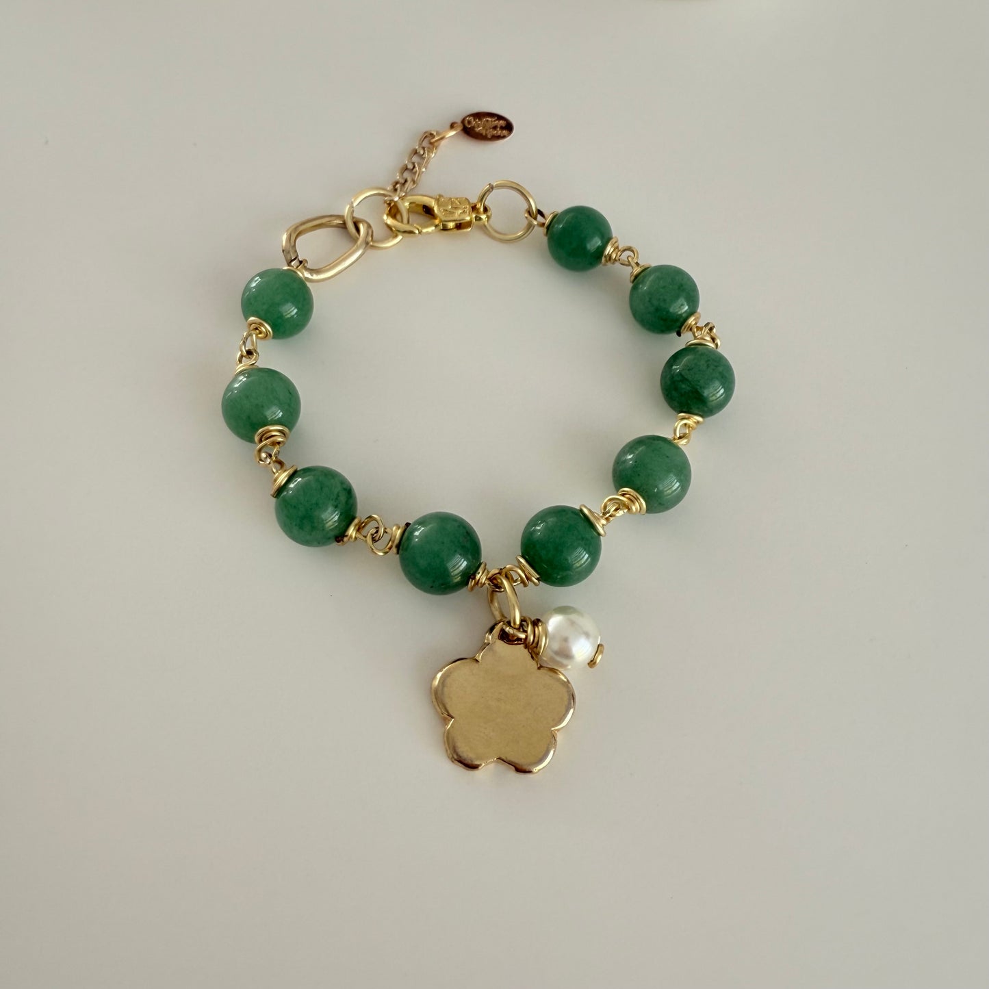 Bracelet en agate à fleurs