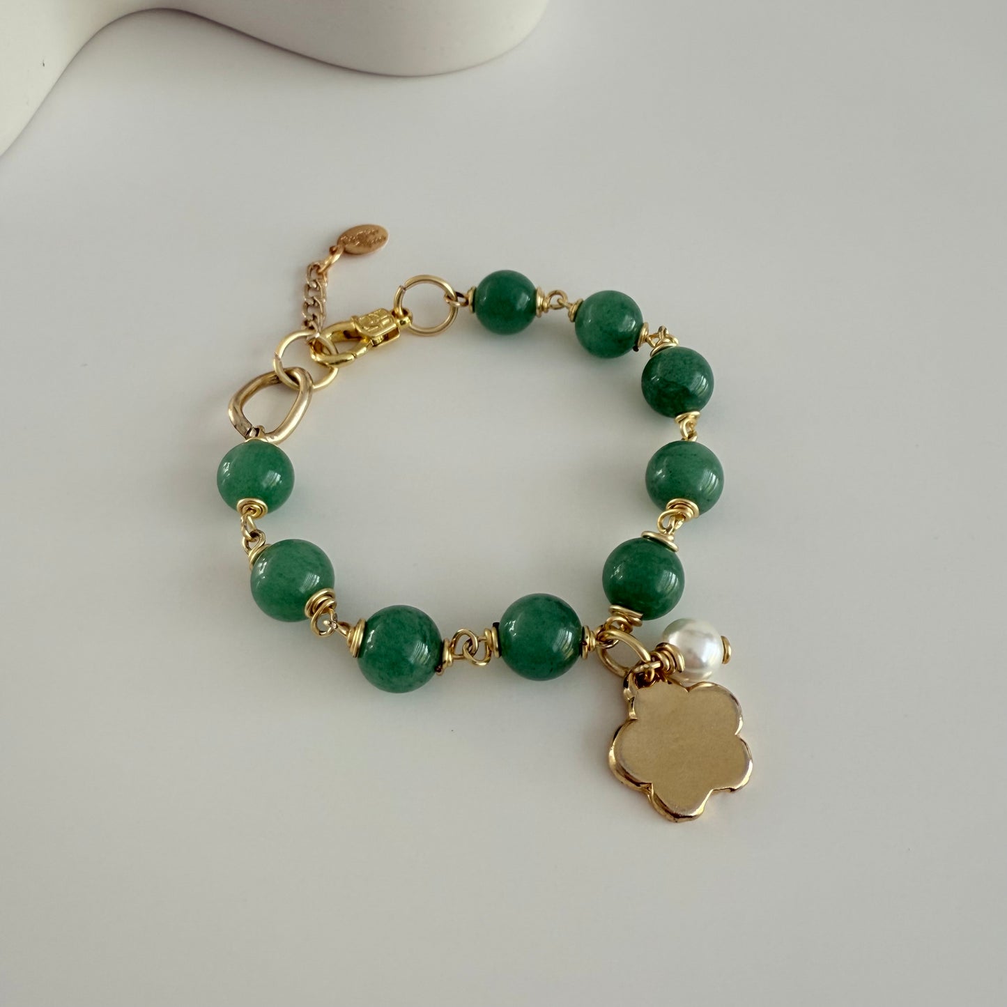 Bracelet en agate à fleurs