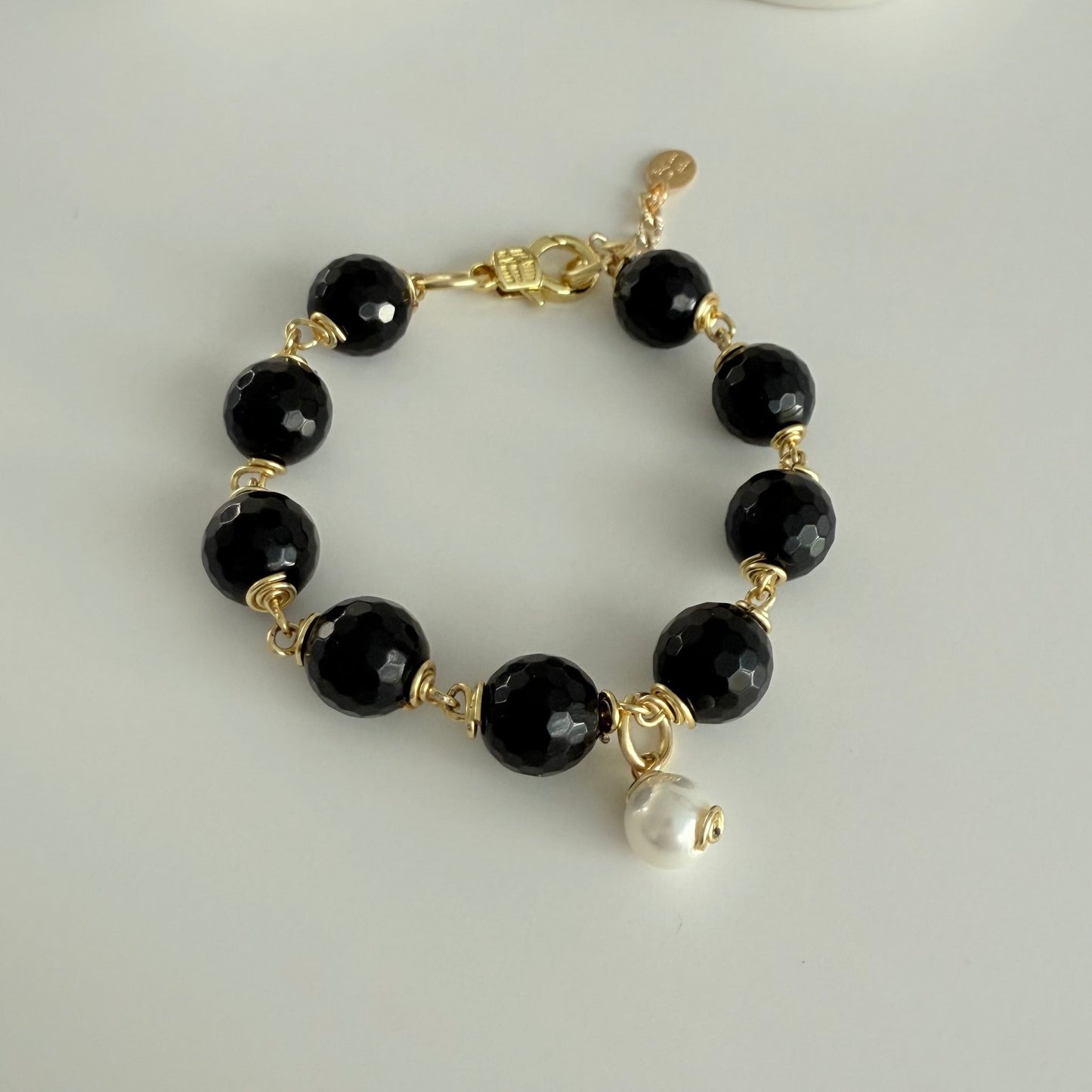 Bracelet en agate noire