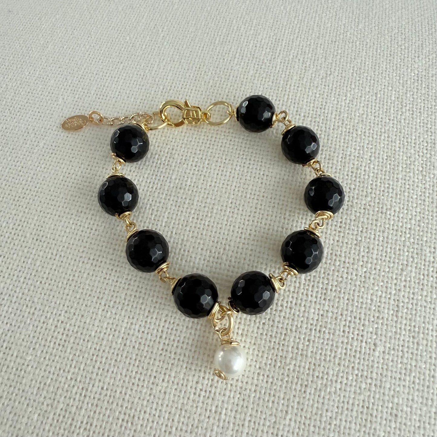 Bracelet en agate noire