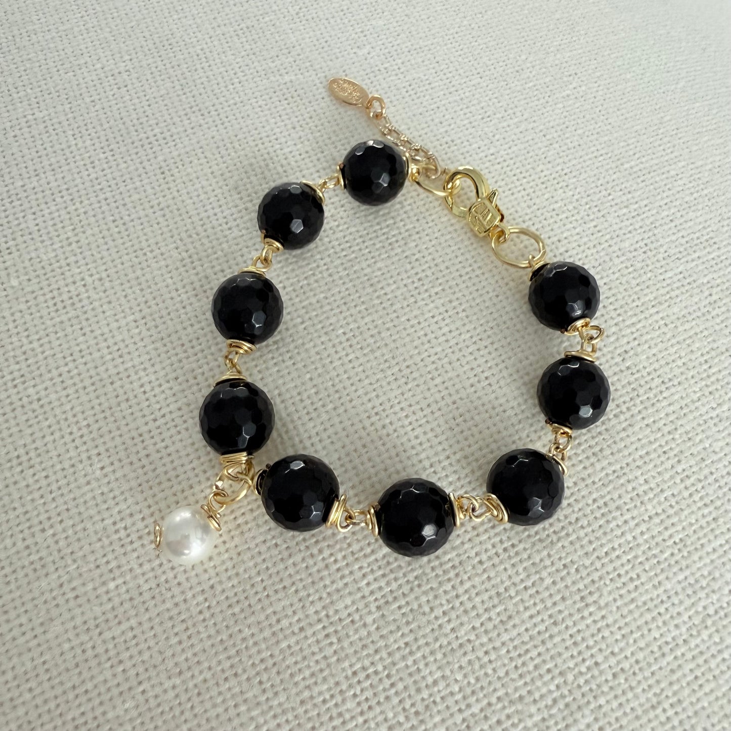 Bracelet en agate noire