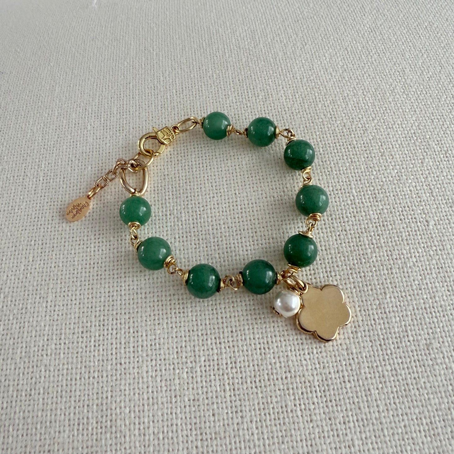 Bracelet en agate à fleurs