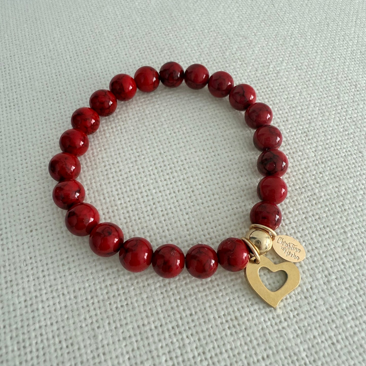 Red Gold Heart Bracelet