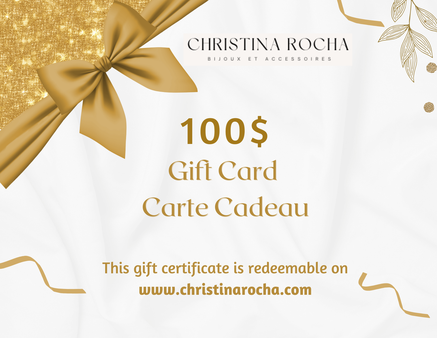 Carte cadeau Christina Rocha