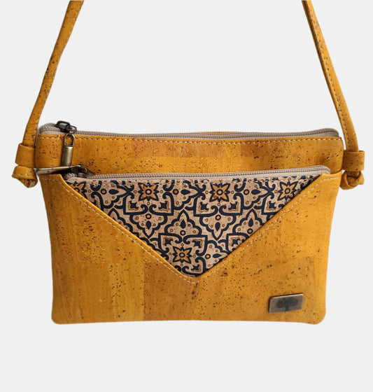 Veronique Cork Handbag - Mustard